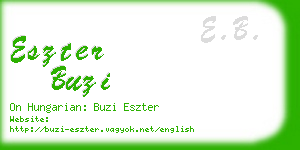 eszter buzi business card